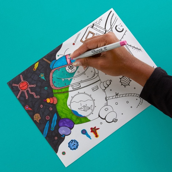 ๐ Sharpie Markers and Coloring Pages - Picture 5 of 5